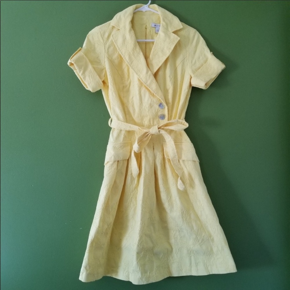 Retro Liz Claiborne yellow dress